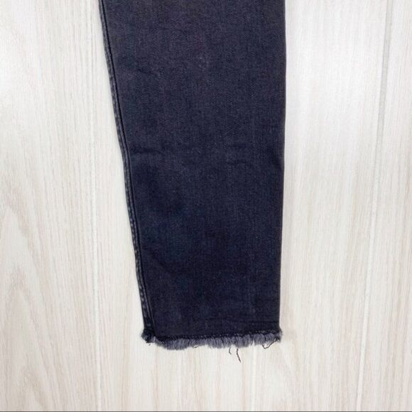 Romeo + Juliet | Black Frayed Hem Embroidered Skinny Jeggings Size Small - Picture 4 of 7